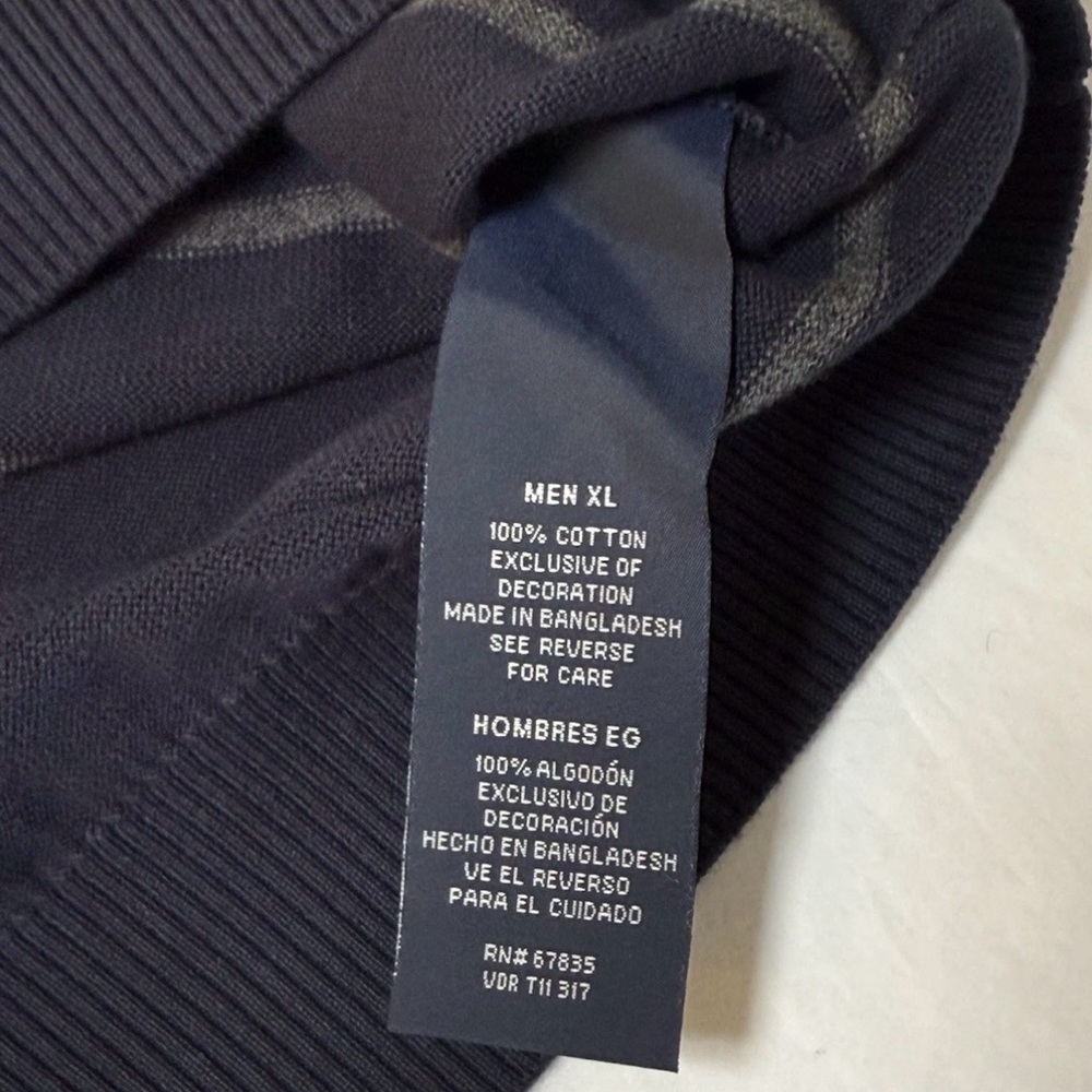 Nautica Men's XL Quarter Zip Sweater Navy Long Sleeves Mock Neck Pull Over Top - Picture 7 of 8